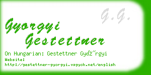 gyorgyi gestettner business card